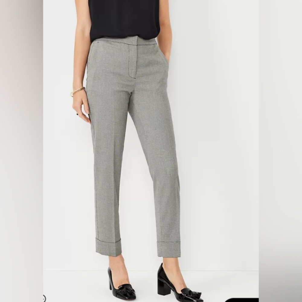 NWOT Ann Taylor "The High Waist Ankle Cuffed Pants' Sidewalk Gray | 14 NWOT